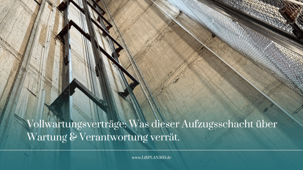 Detailansicht eines Aufzugschachtes.