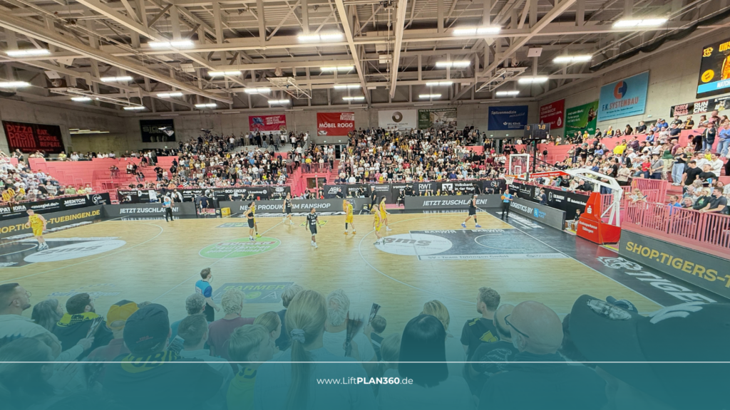 Bild in der Halle der Tigers Tübingen.